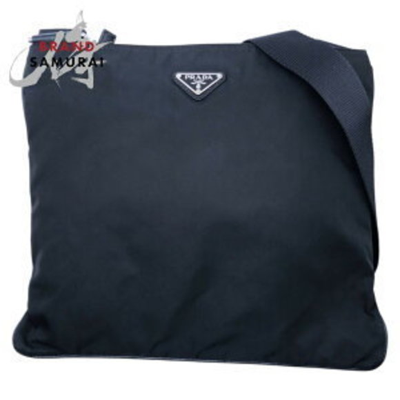 Prada Bag pouch nylon black Tessuto Shoulder triangular - Picture 1 of 9